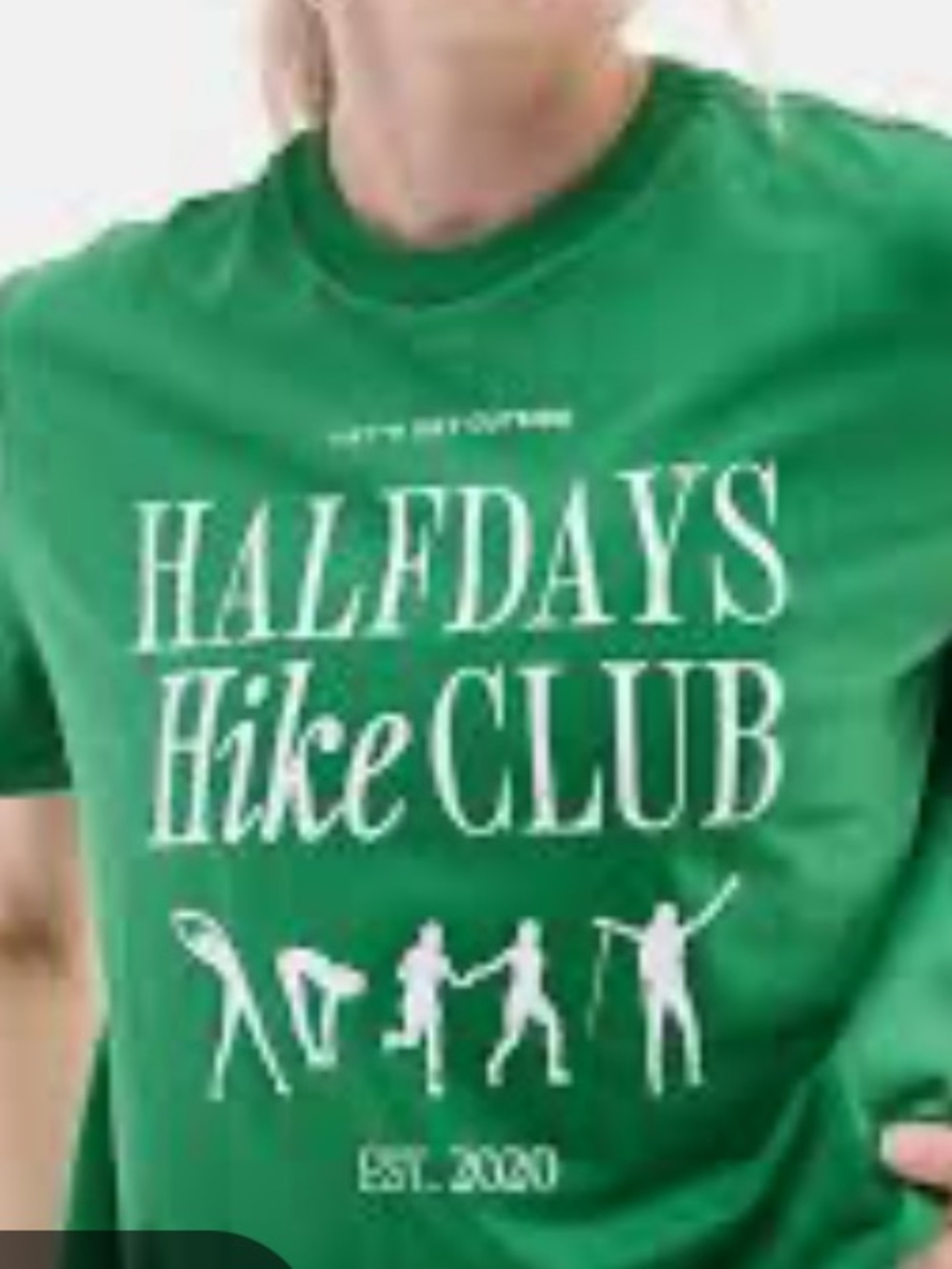 Halfdays Hike Club Green Graphic Tee NWT - Picture 4 of 6